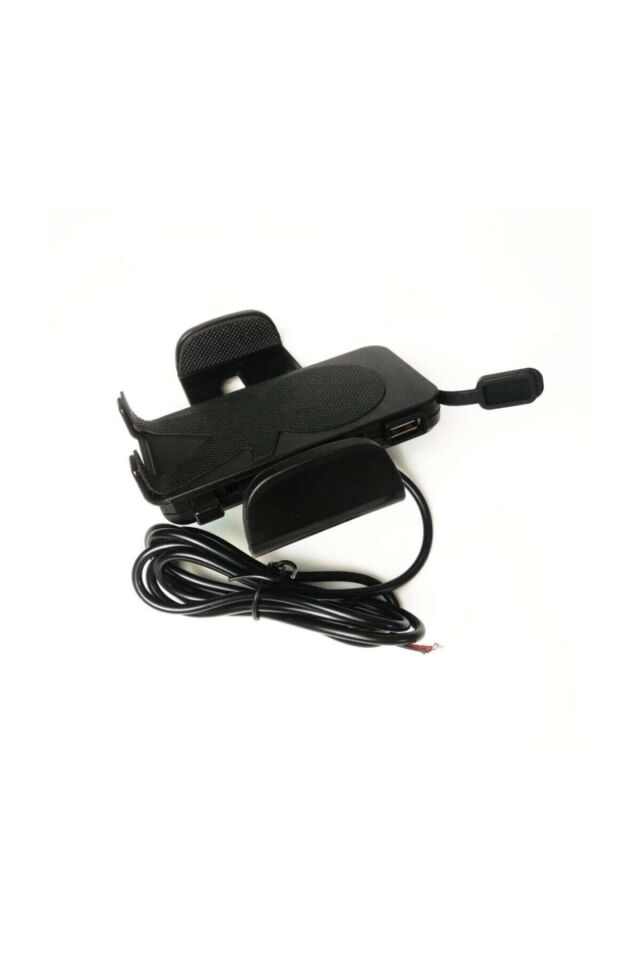 Motosiklet Telefon Tutucu + Düğme + Usb Şarj