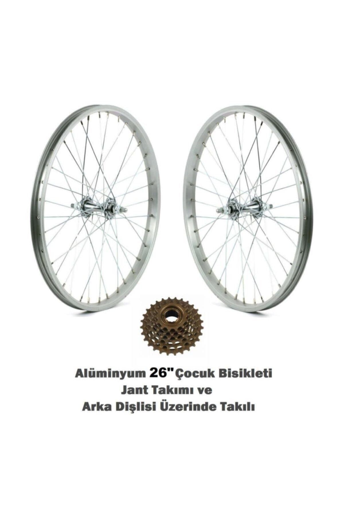 26'' Alüminyum Çocuk Bisikleti Ön-arka Hazır Jant Takımı Ve 7li Ar
