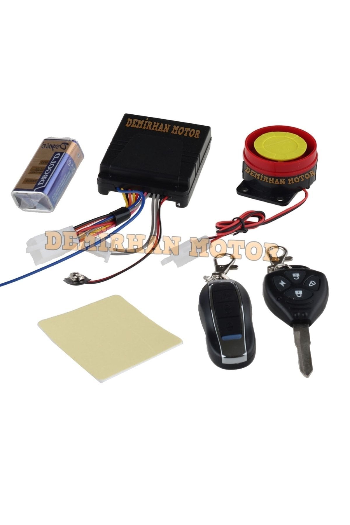 Motosiklet Alarm Ve Çalıştırma Seti Pil Destekli