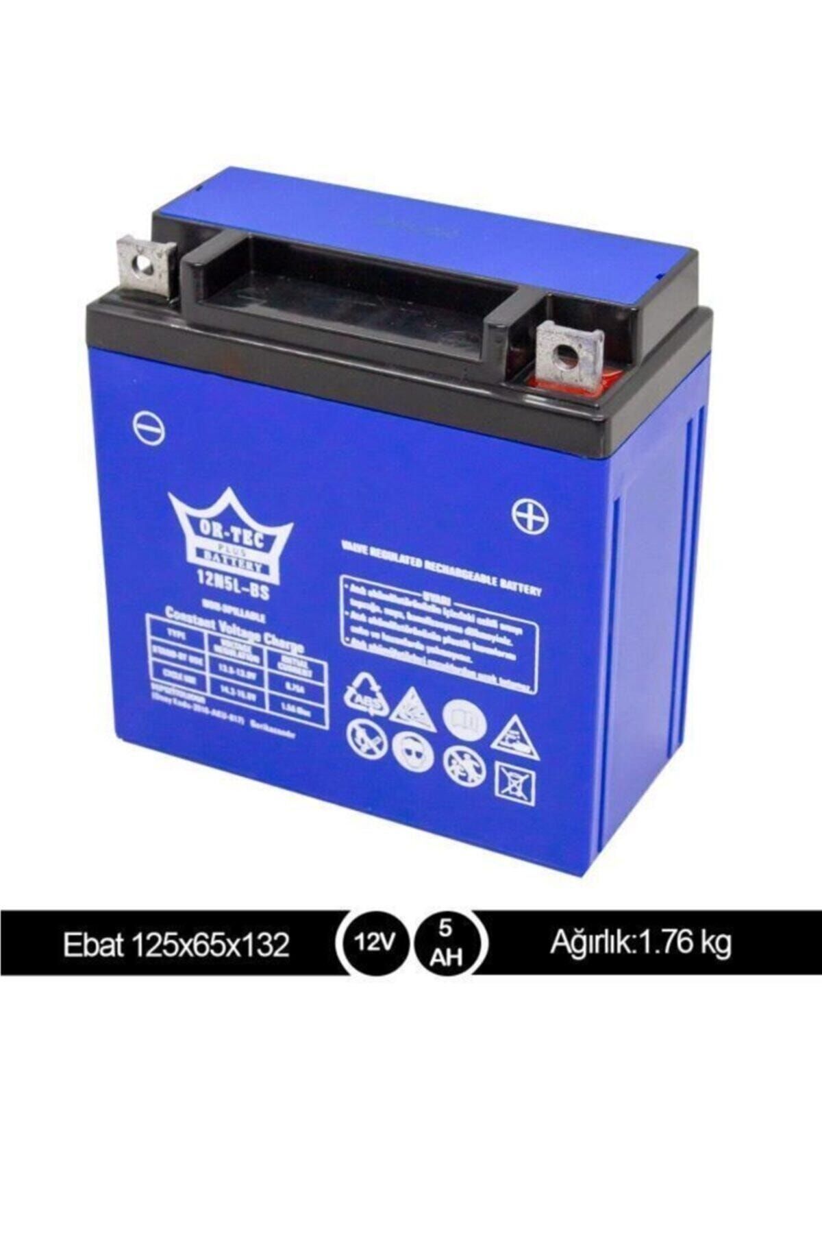 12v 5 Ah 12n5l-bs Motosiklet Aküsü