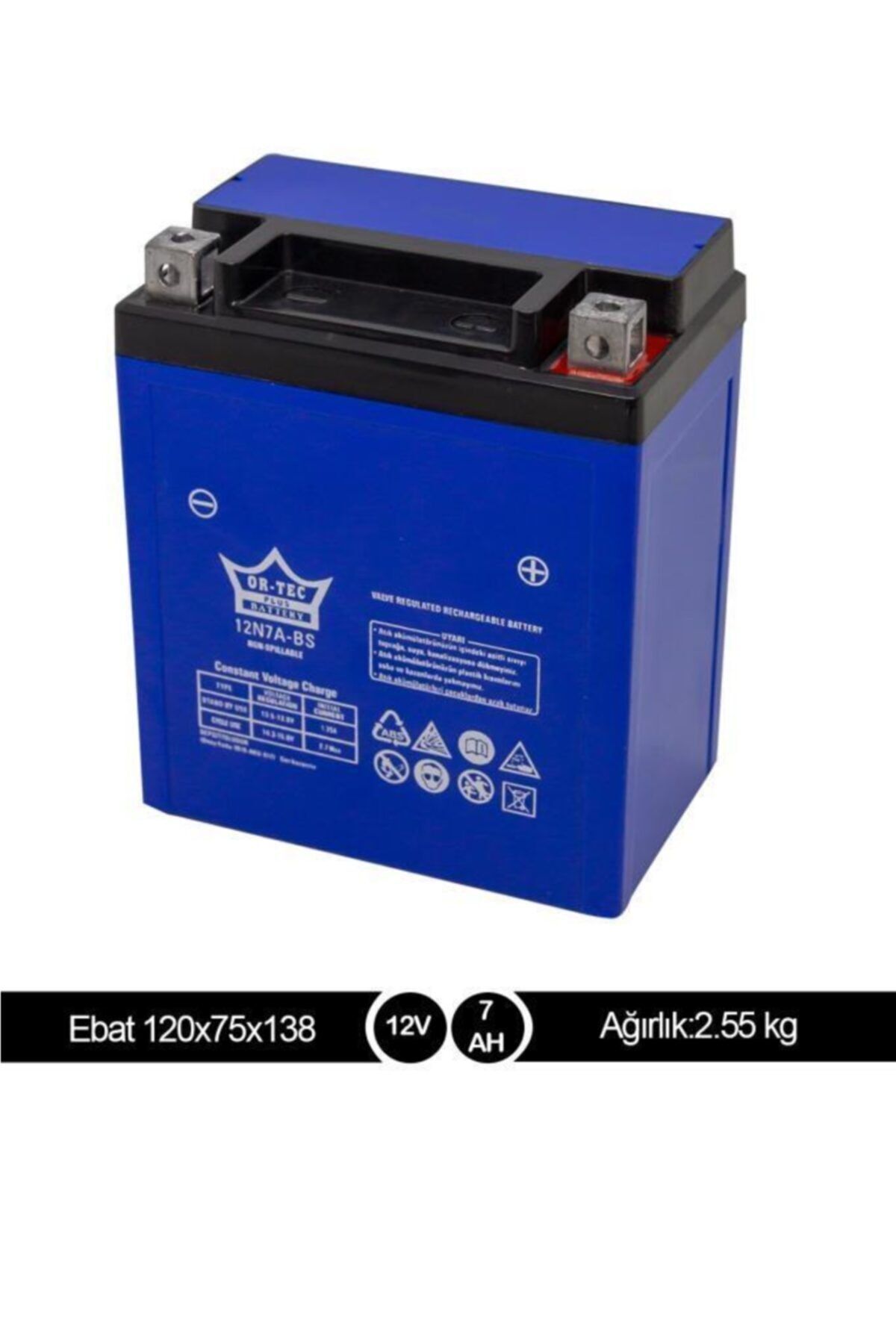 12v 7 Ah 12n7a-bs Motosiklet Aküsü