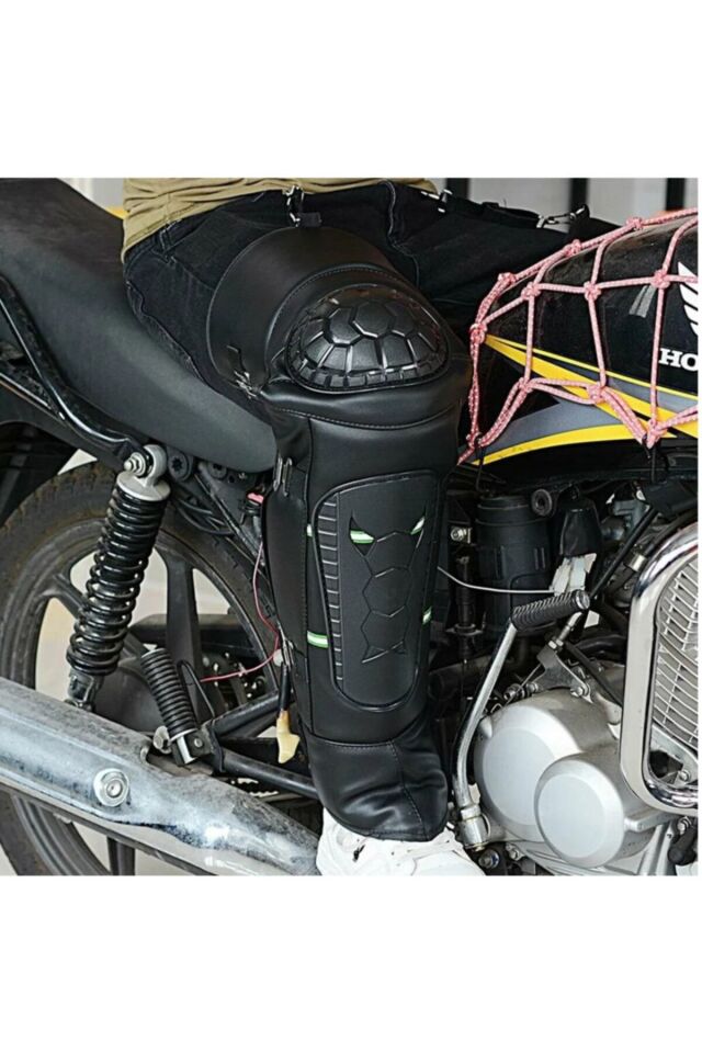 Crnbıker Motosiklet Korumalı Dizlik Deri Bacak Koruyucu